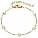Troli Charming gold-plated bracelet with zircons Troli Charming gold-plated bracelet with zircons