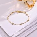 Troli Charming gold-plated bracelet with zircons Troli Charming gold-plated bracelet with zircons