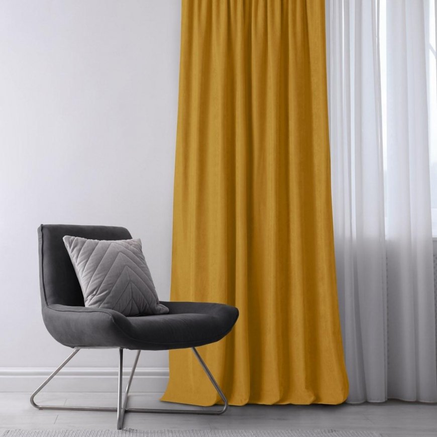 Homede Curtains CHENILLE FLEX 75 MUSTARD 140x175 – 4