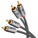 Goobay 65291 garso kabelis 0,5 m 2 x RCA Juoda, Sidabras Goobay 65291 garso kabelis 0,5 m 2 x RCA Juoda, Sidabras
