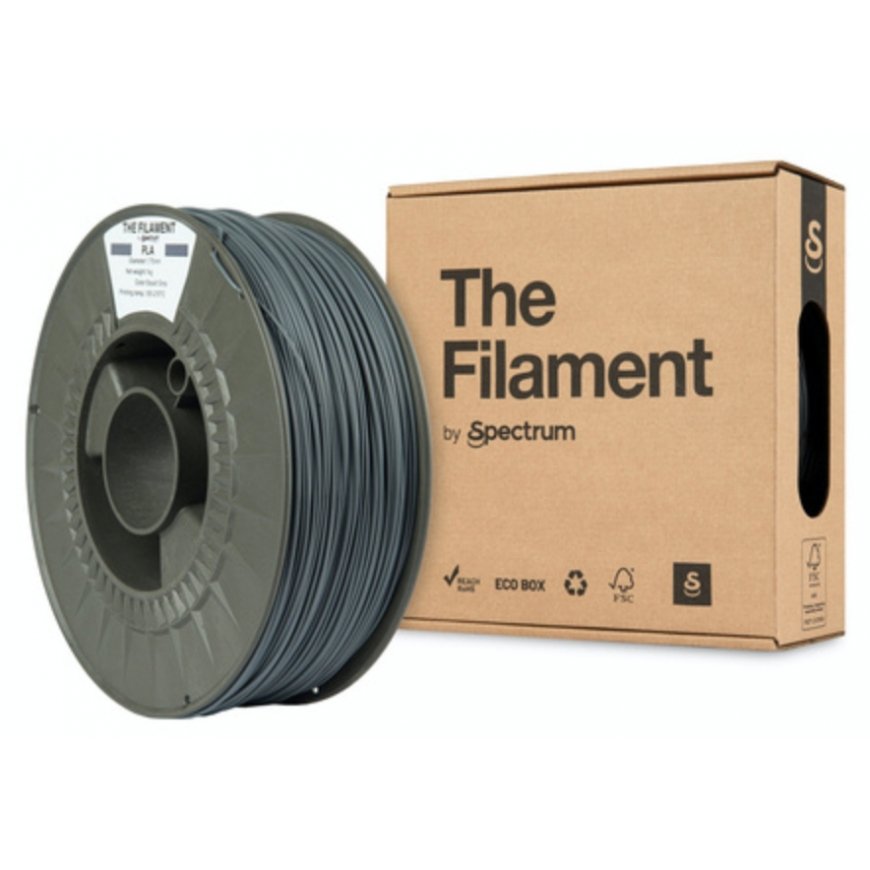 Spectrum Filaments TF-24002 3D printēšanas materiāls Polipienskābe (PLA) Pelēks 1 kg