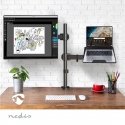 Nedis MMSISNB110BK monitora stiprinājums un statīvs 81,3 cm (32") Galds Melns Nedis MMSISNB110BK monitora stiprinājums un statīvs 81,3 cm (32") Galds Melns