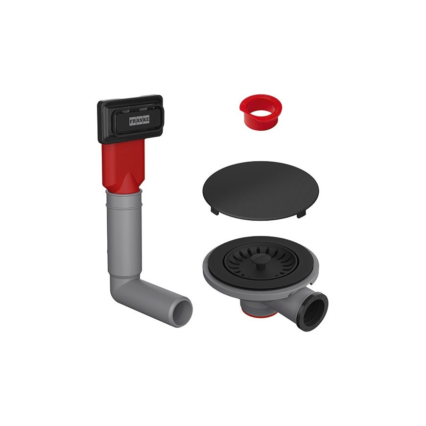 Franke 112.0658.444 plautuvės ventilis / trapas Juoda, Pilka, Raudona