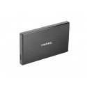 NATEC NKZ-0941 cieto disku uzglabāšanas sistēma HDD/SSD korpuss Melns 2.5"