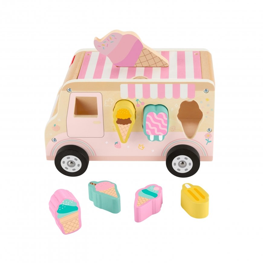 Fisher-Price Wooden Ice Cream Shape Sorter Set – 3