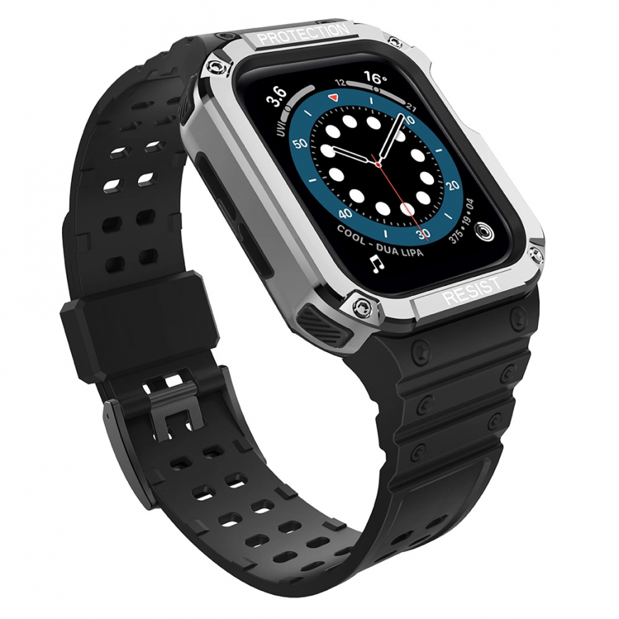 Älykello Apple SE/7 silikoninen Hurtel-ranneke, musta, 38/40/41mm – 2