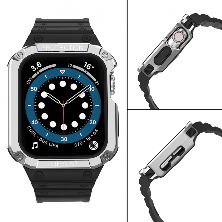 Smartwatch Apple SE/7 silicone Hurtel strap, Black, 38/40/41mm – 5