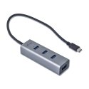 i-tec Metal C31HUBMETAL403 interfeisa centrmezgls USB 3.2 Gen 1 (3.1 Gen 1) Type-C 5000 Mbit/s Pelēk i-tec Metal C31HUBMETAL403 interfeisa centrmezgls USB 3.2 Gen 1 (3.1 Gen 1) Type-C 5000 Mbit/s Pelēk