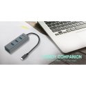i-tec Metal C31HUBMETAL403 keskitin USB 3.2 Gen 1 (3.1 Gen 1) Type-C 5000 Mbit/s Harmaa i-tec Metal C31HUBMETAL403 keskitin USB 3.2 Gen 1 (3.1 Gen 1) Type-C 5000 Mbit/s Harmaa