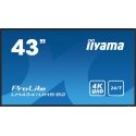 iiyama LH4341UHS-B2 информационный дисплей 108 cm (42.5") ЖК 500 cd/m² 4K Ultra HD Встроенный процес iiyama LH4341UHS-B2 информационный дисплей 108 cm (42.5") ЖК 500 cd/m² 4K Ultra HD Встроенный процес