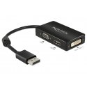 DeLOCK 0.16m DisplayPort/VGA+HDMI+DVI 0,16 m VGA (D-Sub)+ HDMI + DVI musta DeLOCK 0.16m DisplayPort/VGA+HDMI+DVI 0,16 m VGA (D-Sub)+ HDMI + DVI musta