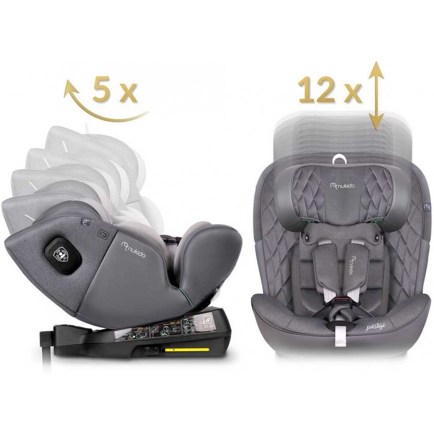 Car seat Nukido Prestige Line gray 0-36 kg ISOFIX – 3