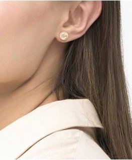 Lacoste Gold-plated earrings with a crocodile-shaped souvenir 2040422