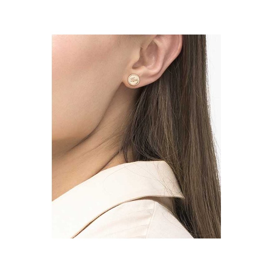 Lacoste Gold-plated earrings with a crocodile-shaped souvenir 2040422