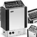 Uniprodo Electric sauna heater with built-in control 8-12 m3 up to 110C 400 V 8 kW silver-black Uniprodo Electric sauna heater with built-in control 8-12 m3 up to 110C 400 V 8 kW silver-black