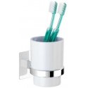 QUADRO toothbrush cup with Turbo-Loc handle, WENKO QUADRO toothbrush cup with Turbo-Loc handle, WENKO