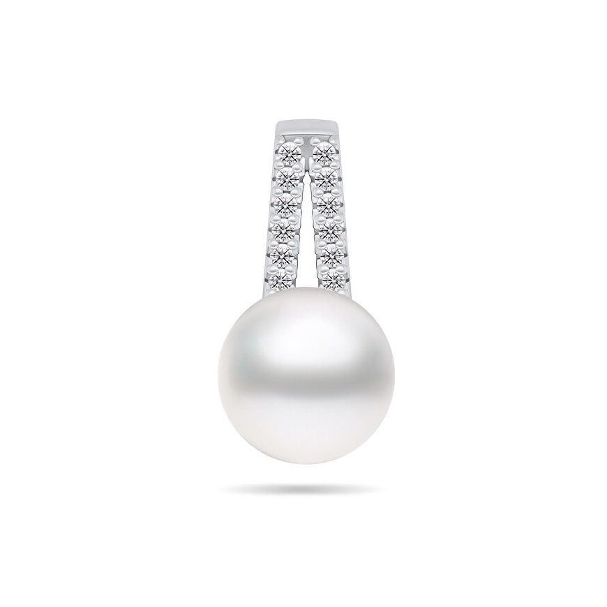 Brilio Silver Brilio Silver Modern silver pendant with real pearl and zircons PT102W