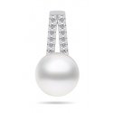 Brilio Silver Brilio Silver Modern silver pendant with real pearl and zircons PT102W Brilio Silver Brilio Silver Modern silver pendant with real pearl and zircons PT102W