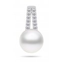 Brilio Silver Brilio Silver Modern silver pendant with real pearl and zircons PT102W Brilio Silver Brilio Silver Modern silver pendant with real pearl and zircons PT102W