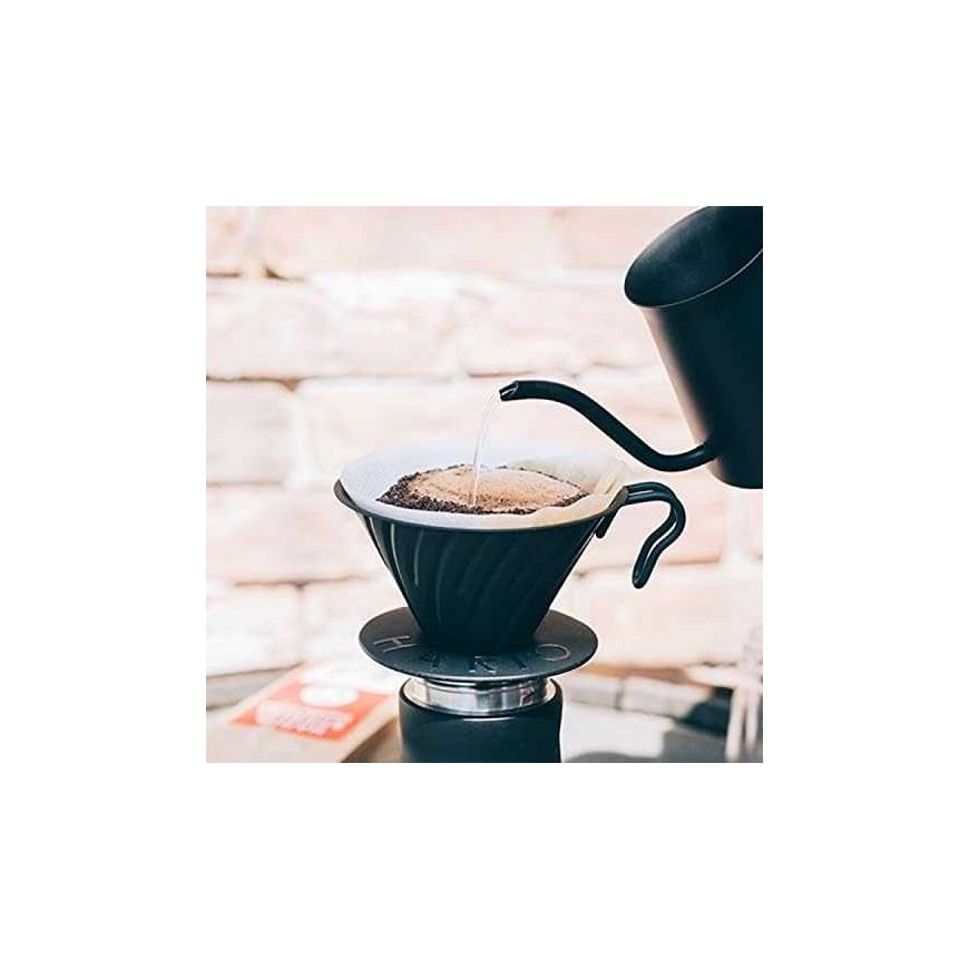 Hario V60-02 Metal dropper with silicone base - Black – 5