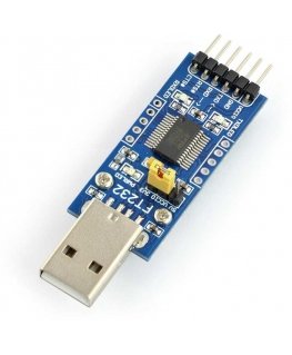 USB-UART converter FTDI FT232RL, USB plug, Waveshare 6170
