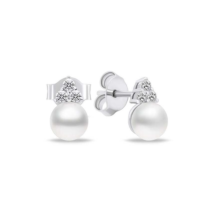 Brilio Silver Brilio Silver Timeless authentic pearl jewelry set SET228W (earrings, necklace) – 2
