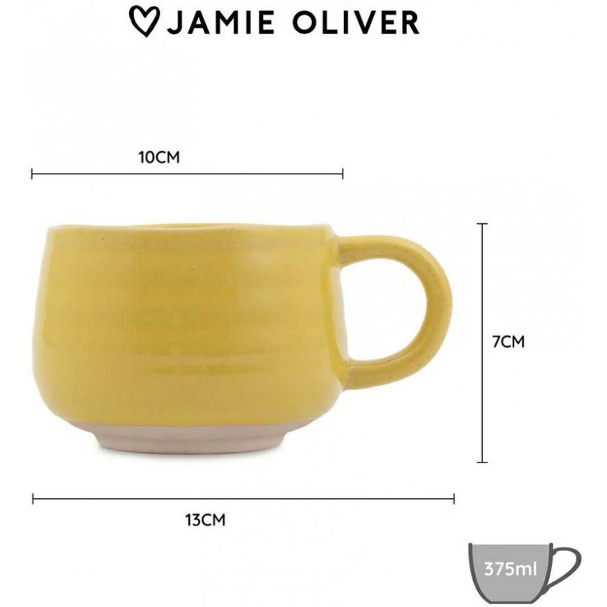 Jamie Oliver Big Love Cozy Cuppa 375 ml geltonas keraminis puodelis – 3