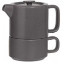 Secret De Gourmet Teapot with NATURAL cup, 400 ml, gray Secret De Gourmet Teapot with NATURAL cup, 400 ml, gray