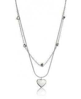 Emily Westwood Charming Double Necklace in Steel Malani EWN24003S