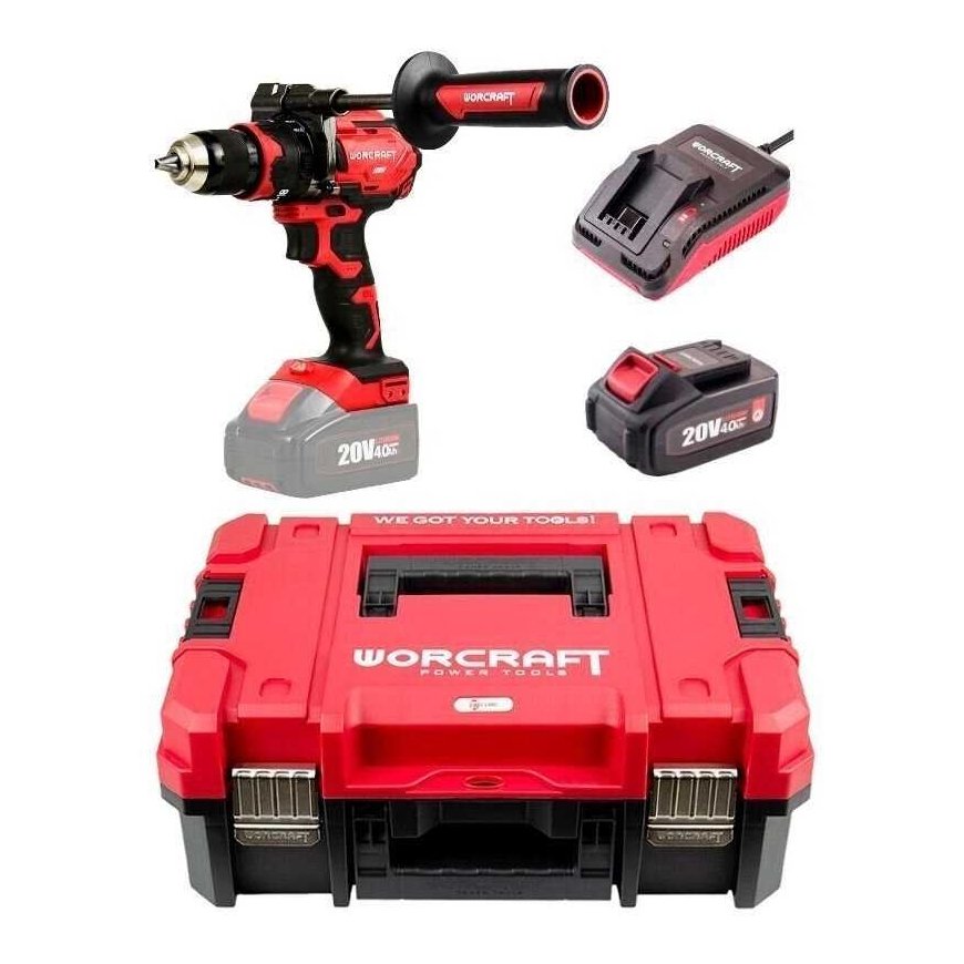 Worcraft Cordless Hammer Drill 20V LI-ION (XCUBE Box)