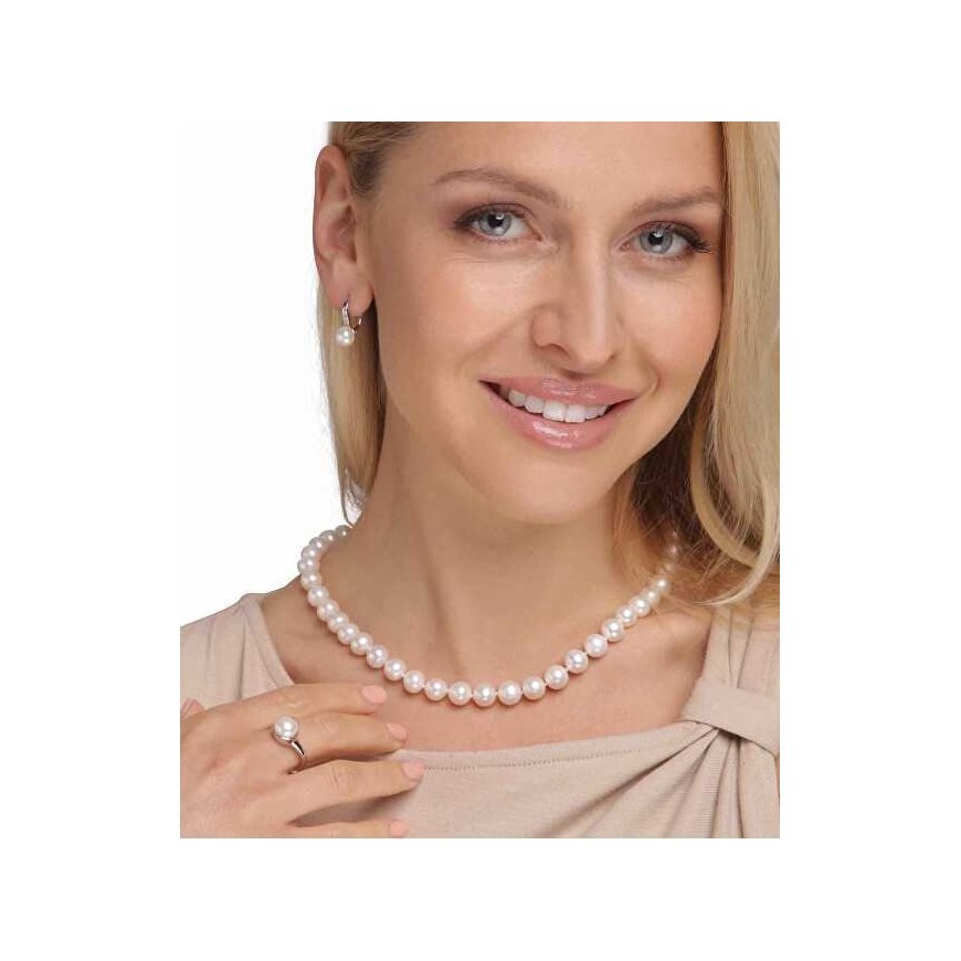 Jwl Luxury Pearls Necklace with real white pearls JL0264 – 5