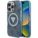 Guess IML Metal Glitter 4G Circle Triangle MagSafe Case for iPhone 16 Pro Max - Blue Guess IML Metal Glitter 4G Circle Triangle MagSafe Case for iPhone 16 Pro Max - Blue