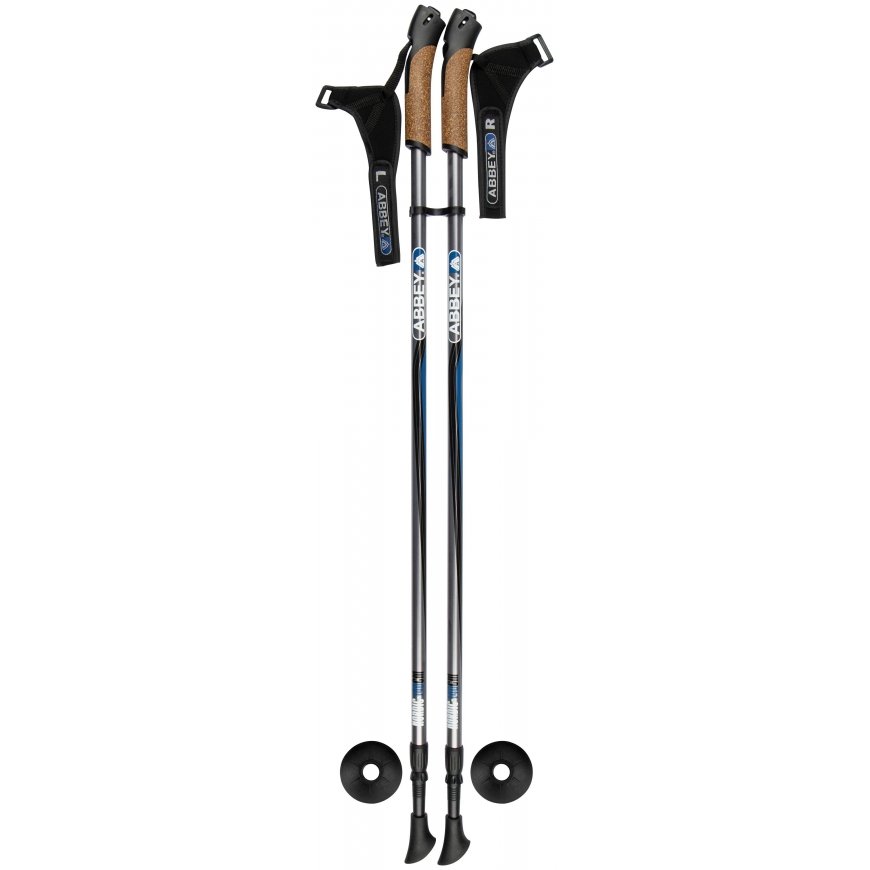 Blue Nordic Walking Poles ABBEY NORDIC WALKING 21SR ZZB Silver Grey/Black/Blue – 2