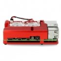 Justpi Raspberry Pi 4B aluminum radiator with two fans - red box Justpi Raspberry Pi 4B aluminum radiator with two fans - red box