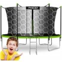 12 ft / 374 cm garden trampoline with inner net and Neo-Sport ladder