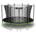 12 ft / 374 cm garden trampoline with inner net and Neo-Sport ladder
