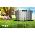 12 ft / 374 cm garden trampoline with inner net and Neo-Sport ladder