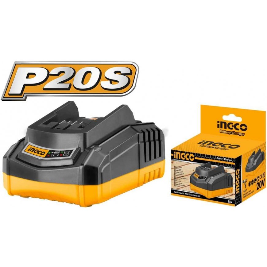Ingco FCLI2001E 2,0A charger for 20V Li-ion batteries – 2