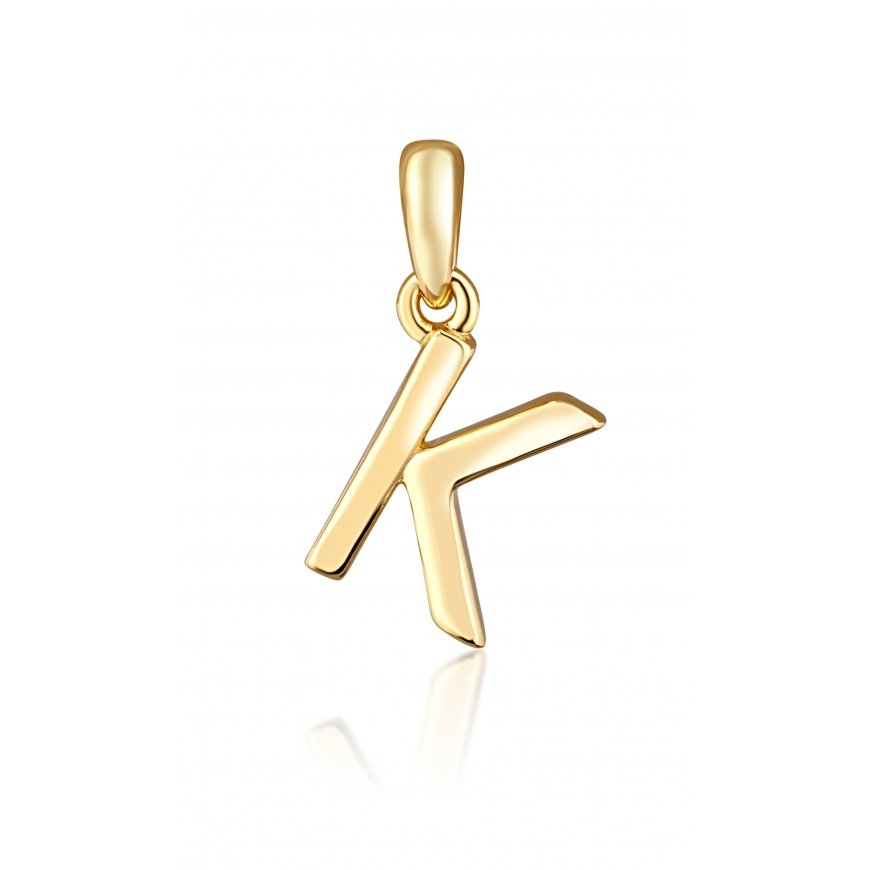 JVD Minimalist auksinis-plated letter "K" pendant SVLP0948XH2GO0K – 2