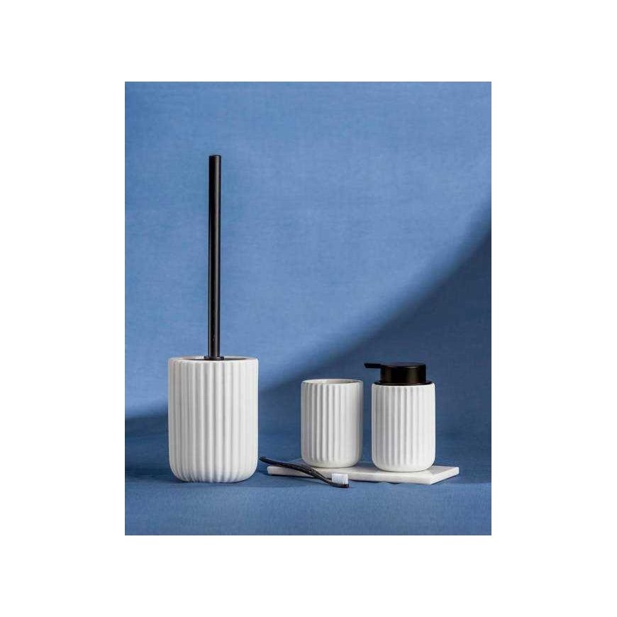 Toothbrush container BELLUNO, ceramic, white, Ø 8 cm, Wenko – 2