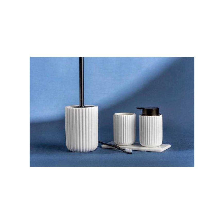 Toothbrush container BELLUNO, ceramic, white, Ø 8 cm, Wenko – 3