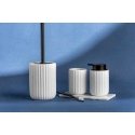 Toothbrush container BELLUNO, ceramic, white, Ø 8 cm, Wenko