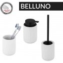 Toothbrush container BELLUNO, ceramic, white, Ø 8 cm, Wenko