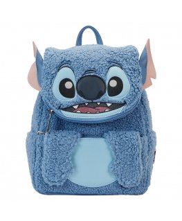 Loungefly Stitch backpack Casual backpack Blue Plush, Polyurethane