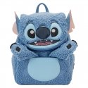 Loungefly Stitch backpack Casual backpack Blue Plush, Polyurethane Loungefly Stitch backpack Casual backpack Blue Plush, Polyurethane