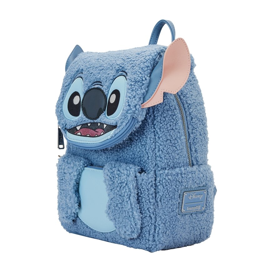 Loungefly Stitch kuprinė Kasdienė kuprinė Mėlyna Pliušas, Poliuretanas – 5