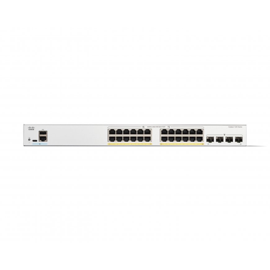 Cisco C1200-24FP-4G tīkla pārslēgs Vadīts L2/L3 Gigabit Ethernet (10/100/1000) Balts – 2