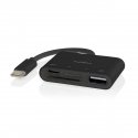 Nedis CCGB64780BK01 keskitin USB 2.0 Type-C 0 Mbit/s musta