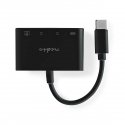 Nedis CCGB64780BK01 interface hub USB 2.0 Type-C 0 Mbit/s Black Nedis CCGB64780BK01 interface hub USB 2.0 Type-C 0 Mbit/s Black