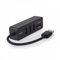 Nedis CCGB61250BK01 keskitin USB 3.2 Gen 1 (3.1 Gen 1) Type-A 5000 Mbit/s musta Nedis CCGB61250BK01 keskitin USB 3.2 Gen 1 (3.1 Gen 1) Type-A 5000 Mbit/s musta
